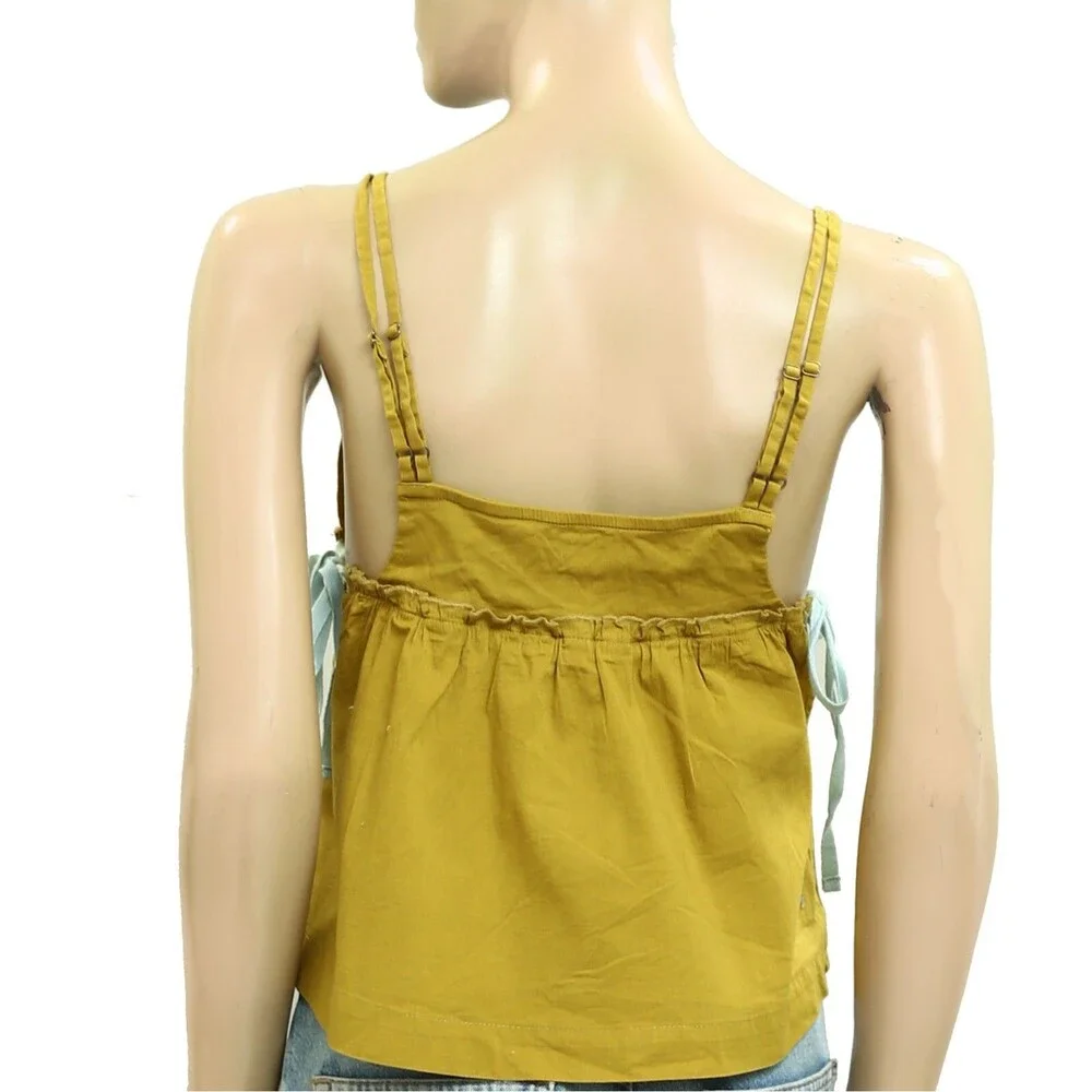 Free People Free-Est Fields Of Love Tank Blouse Cami Top Sleeveless M NEW 279082